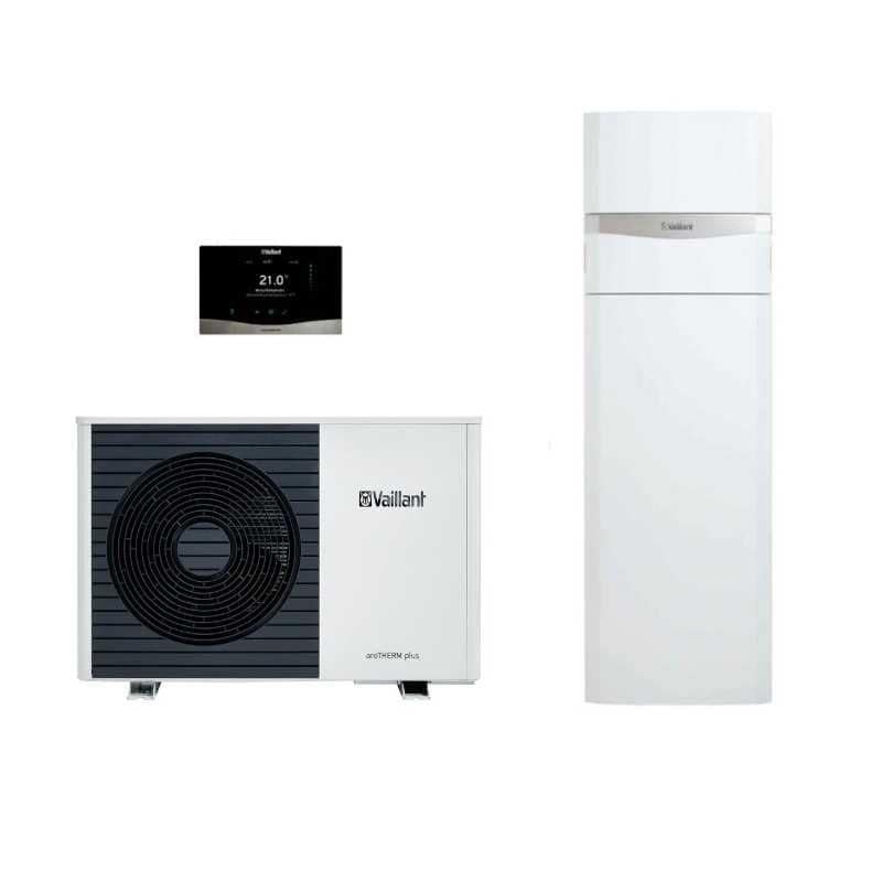 Aerotermia Vaillant AroTHERM plus compacta 4 uniTOWER con acumulador de 185L